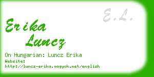 erika luncz business card